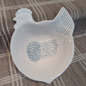 Pier 1 Microwavable And Dishwasher Safe Dolomite Rooster Bowl Farmhouse